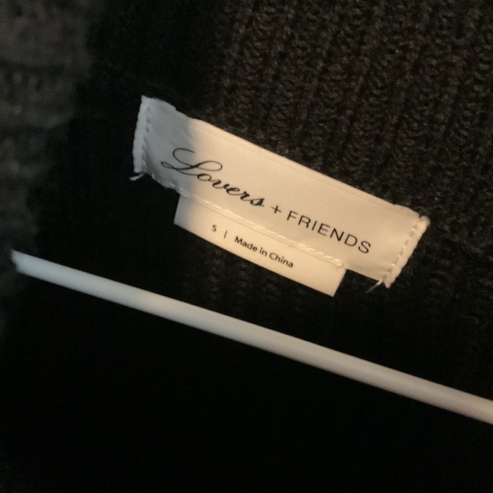 Lovers and Friends Black Keeney sweater dress distressed small - Picture 3 of 6